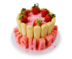 Strawberry Chocolate Charlotte Cake